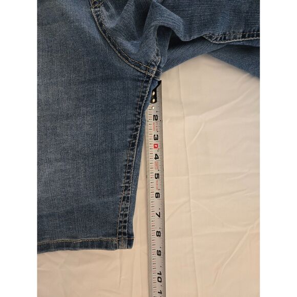 Angels Curvy Bermuda Shorts Women 20W Blue High Rise Summer Resort - Picture 3 of 8